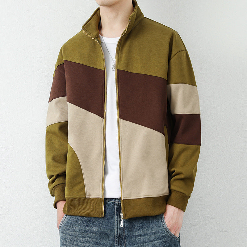 Herren Steppjacke Sportlich Modisch Hochkragen