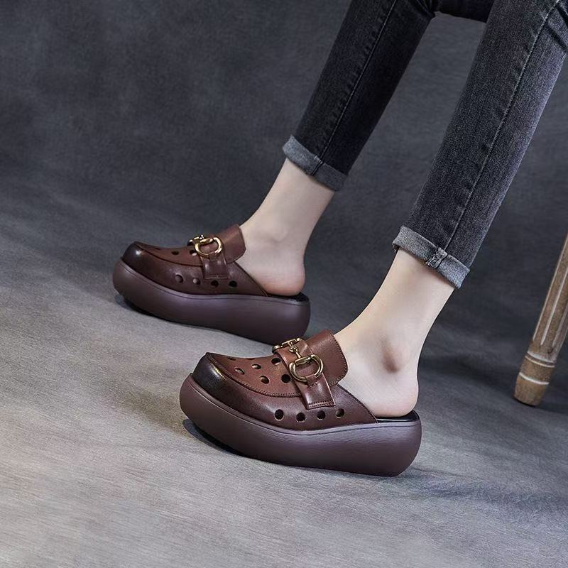 Damen Clogs mit Schnallen Design Modern Schwarz