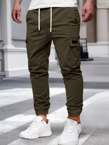 Herren Cargo-Hose Elastisch Bequem Vieltaschen
