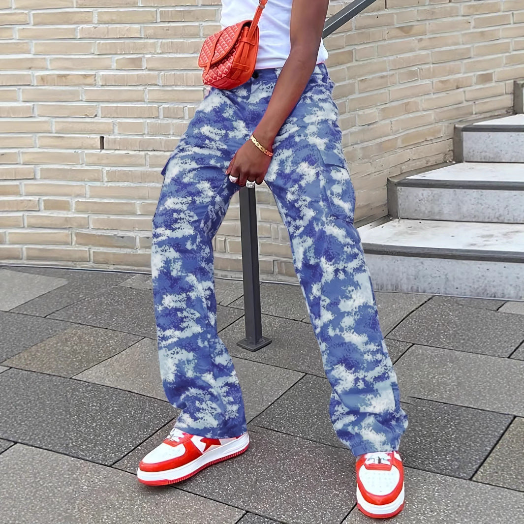 Herren Camo Cargo-Hose Militär-Style Grüün - BerlinGlamour