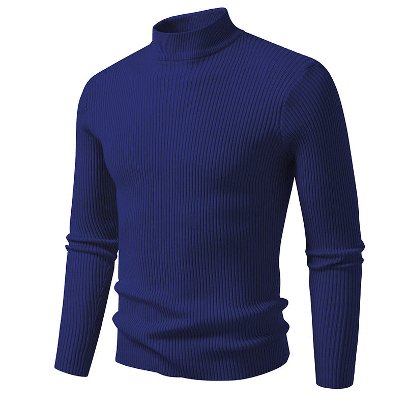 Herren Rollkragenpullover Fein Rippenstrick Elegent