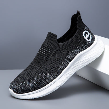 Damen Sneaker Bequem Atmungsaktiv Rutschfest Weiss