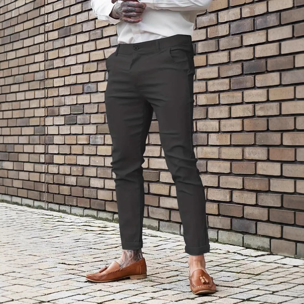 Herren Slim-Fit Jeanshose Elastisch Mit Seitentaschen