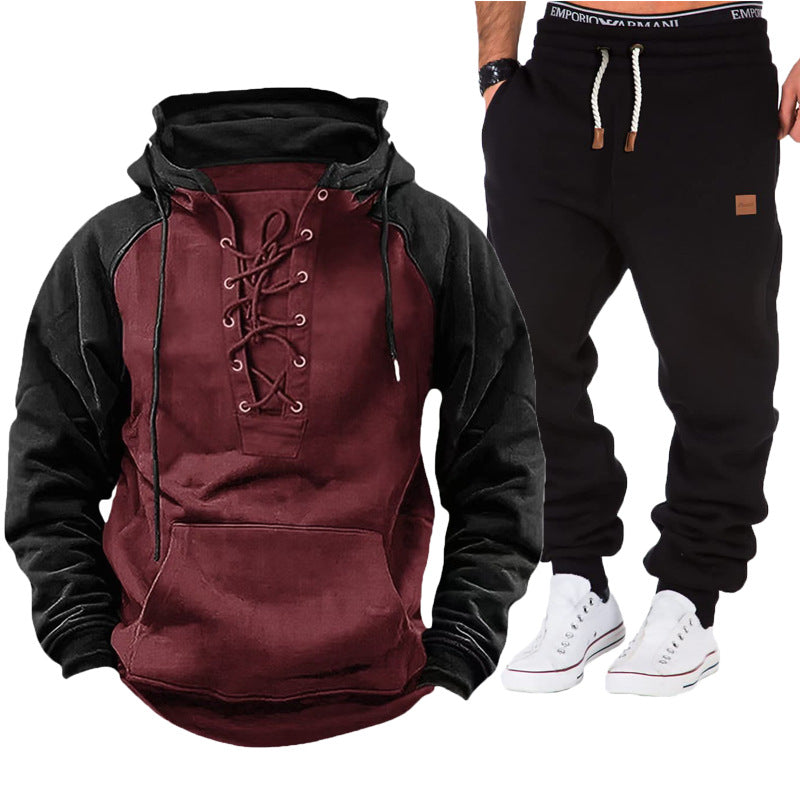 Herren Kapuzenpullover Lässig Mit Schnürverschluss Bequem