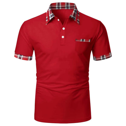 Herren Poloshirt Baumwoll Modern KontrastDetails