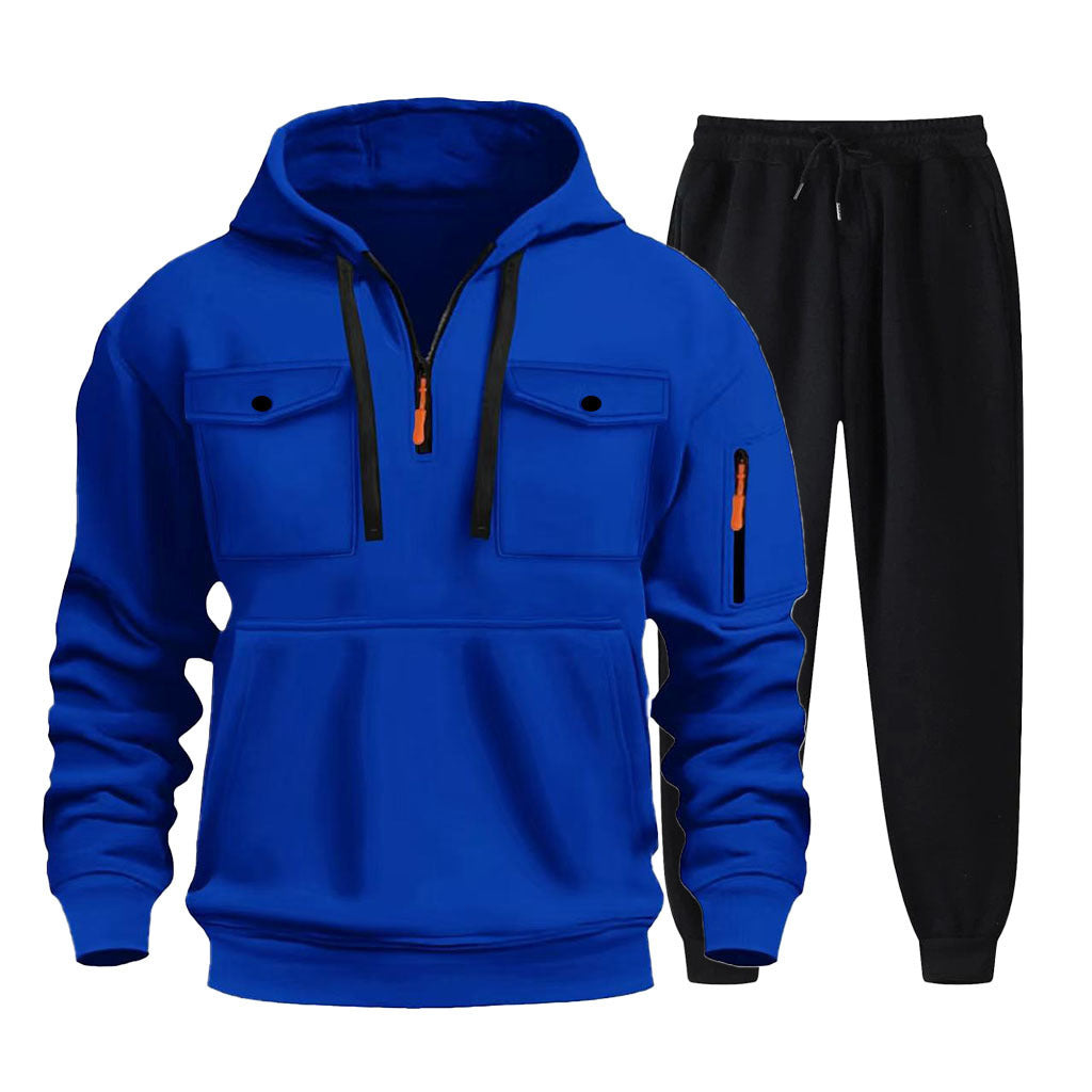 Herren Sportanzug Hoodie Jogginghose Set GrauSportlich