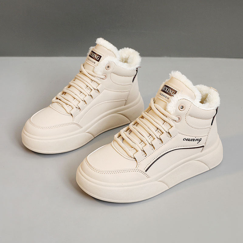 Damen Sneaker Weich Innenfutter Flauschig Sportlich