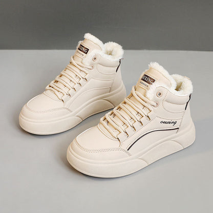 Damen Sneaker Weich Innenfutter Flauschig Sportlich