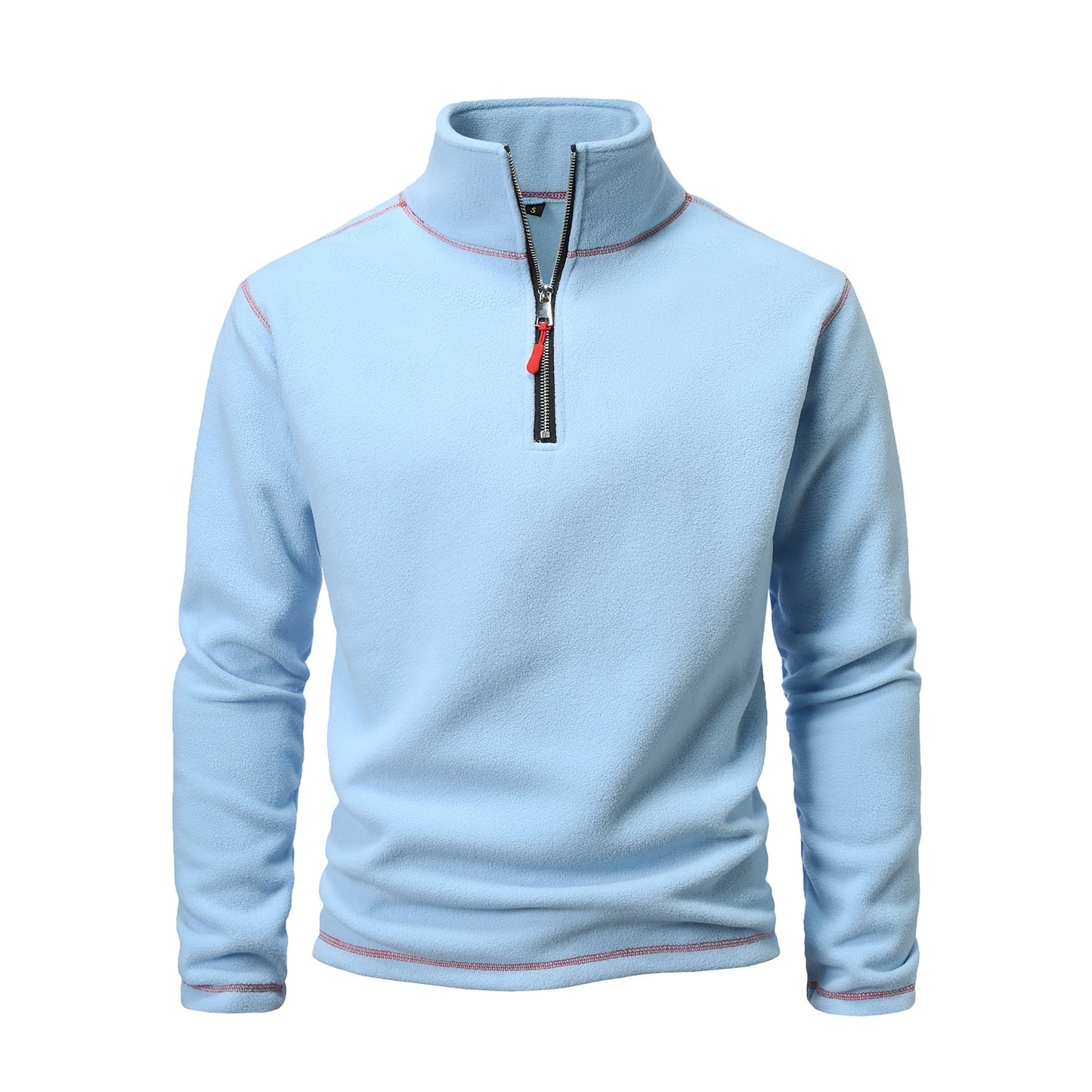 Herren Fleecepullover Hochkragen Reißverschluss Pullover Warm