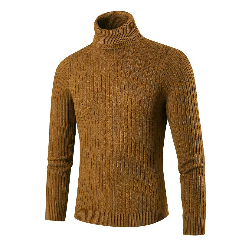 Herren Rollkragenpullover Strick Modern Style