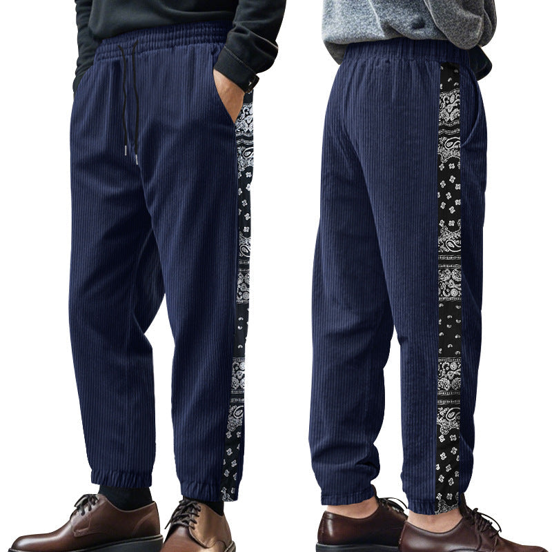 Herren Freizeithose Elastisch mit Bandana-Print