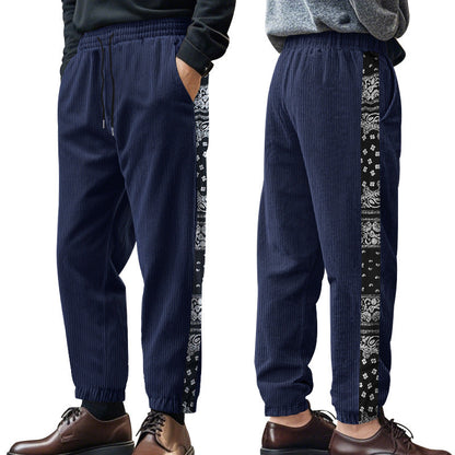 Herren Freizeithose Elastisch mit Bandana-Print