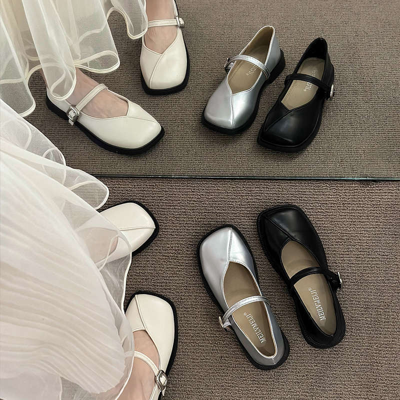 Damen Schuhe Elegante Mary Jane mit Schnalle und Komfort Innensohle - BerlinGlamour