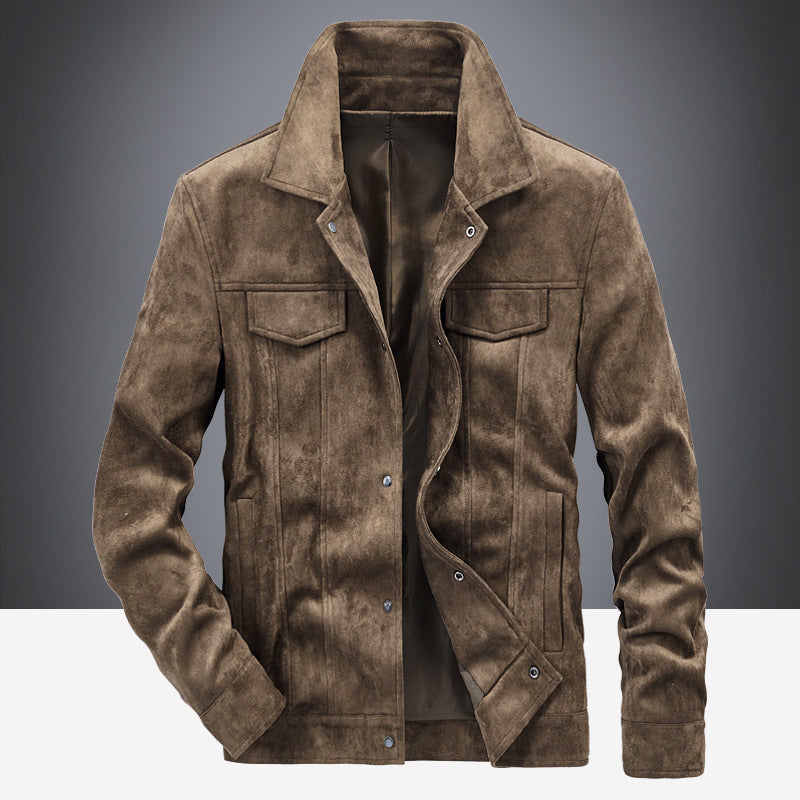 Lederjacke Herren Modern Wildleder Freizeitstyle