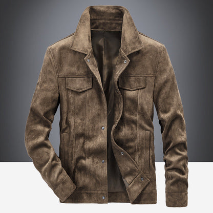 Lederjacke Herren Modern Wildleder Freizeitstyle