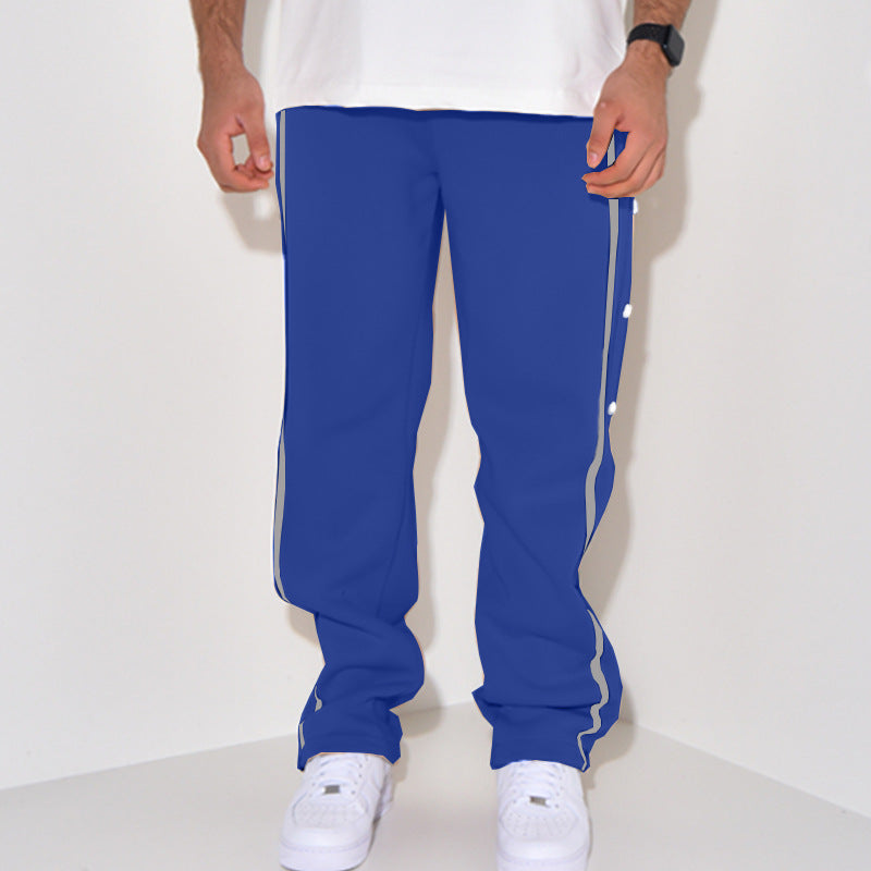 Herren Jogginghose Sportlich Bequem Druckknöpfe