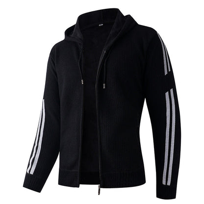 Herren Kapuzenjacke Sportlich Warm mit Weichfutter