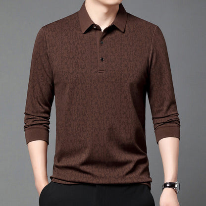 Herren Poloshirt Elegantes Strukturdesign Modern