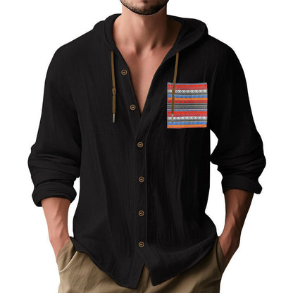 Herren Freizeitjacke Leicht Kapuze Sportlich Modern