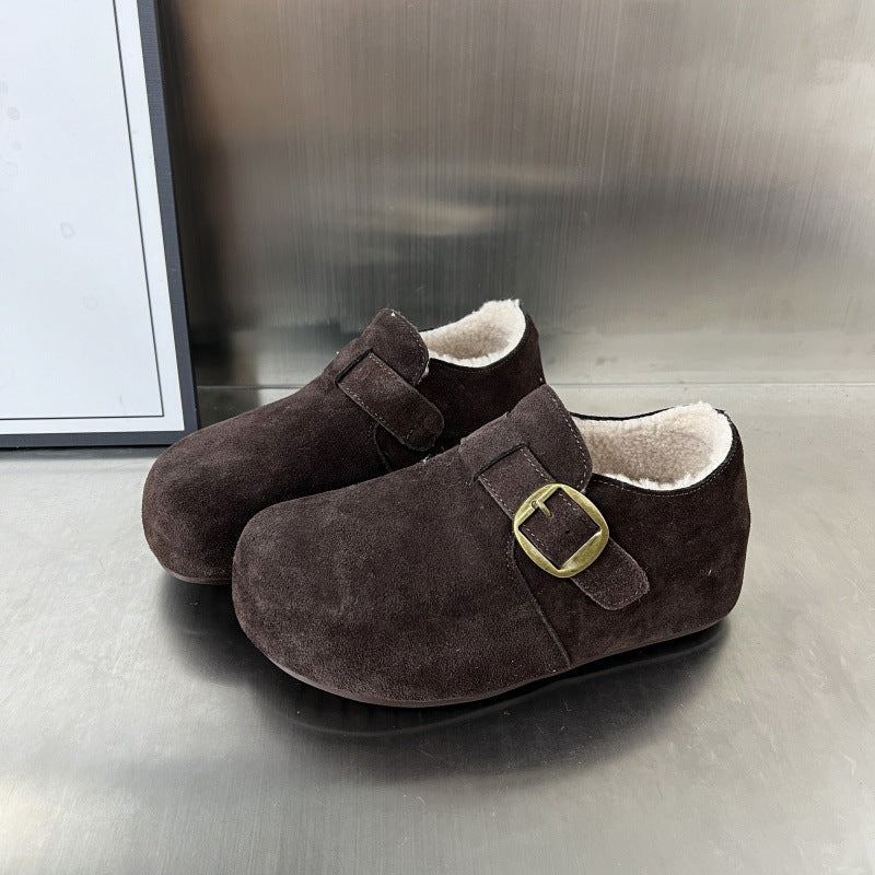 Damen Clogs Warm mit Fleece Innenfutter und Schnalle - BerlinGlamour