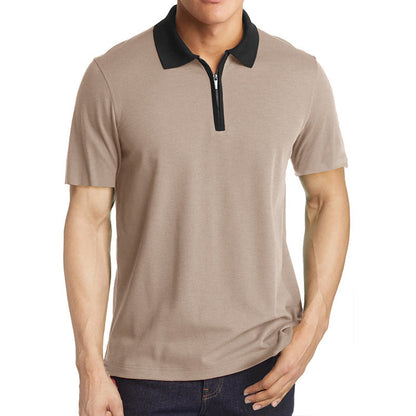 Herren Poloshirt Sportlich Kurzarm mit Strukturkragen Modern - BerlinGlamour