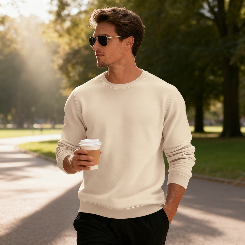 Herren Sweatshirt Moderner Schnitt Bequem Baumwolle