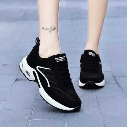 Damen Sneaker Sportlich Atmungsaktiv Luftgepolstert
