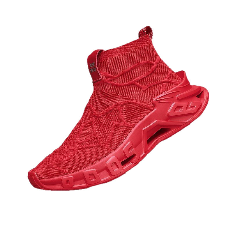 Damen Strick-Sneaker Hoch Bequem Flexibel Modisch