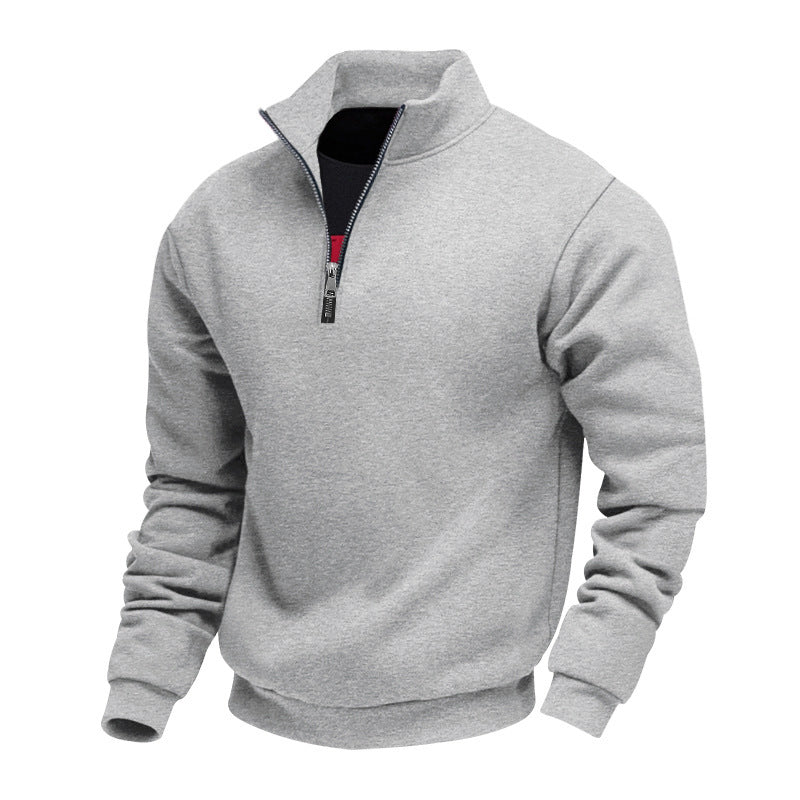 Herren Pullover Stehkragen Lässig Mit Reißverschluss