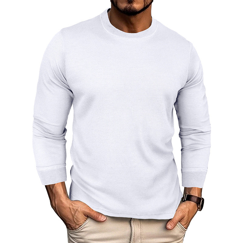 Herren Langarmshirt Elegantes Design Strukturiert Modern