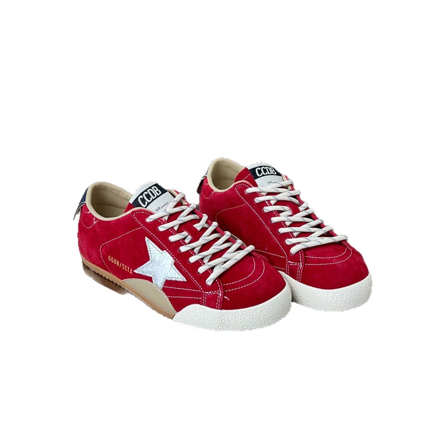 Damen Sneaker Veloursleder Bequem Reflektierend