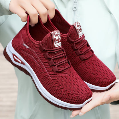 Damen Sneaker Leicht Bequem Strick Schuhe