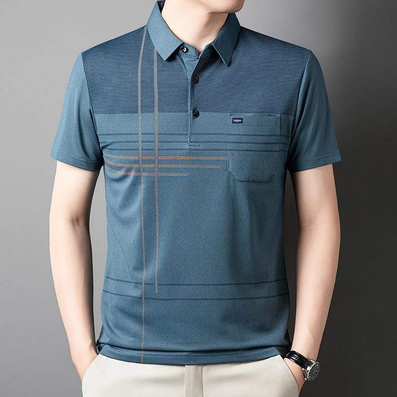 Herren Poloshirt Modern Grafikdesign Atmungsaktiv