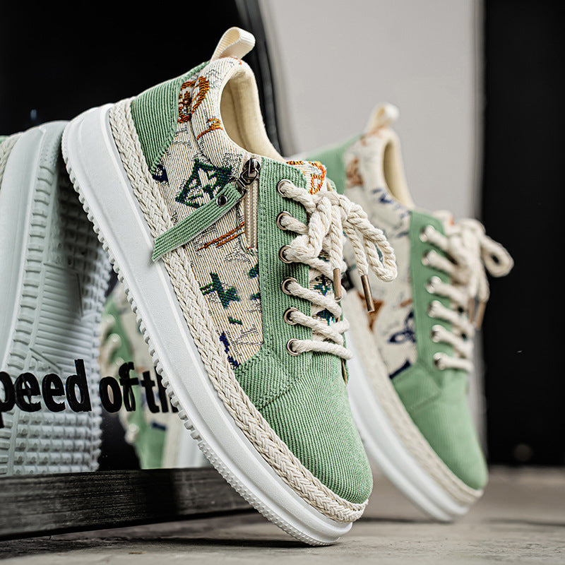 Damen Sneaker Sportlich Graffiti Muster Weich