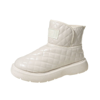 Damen Winterboots Warm Kuschelig mit Reißverschluss