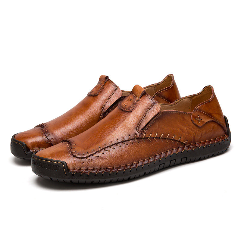 Damen Mokassins Leder Bequem Schuhe Mit Druckverschluss - BerlinGlamour