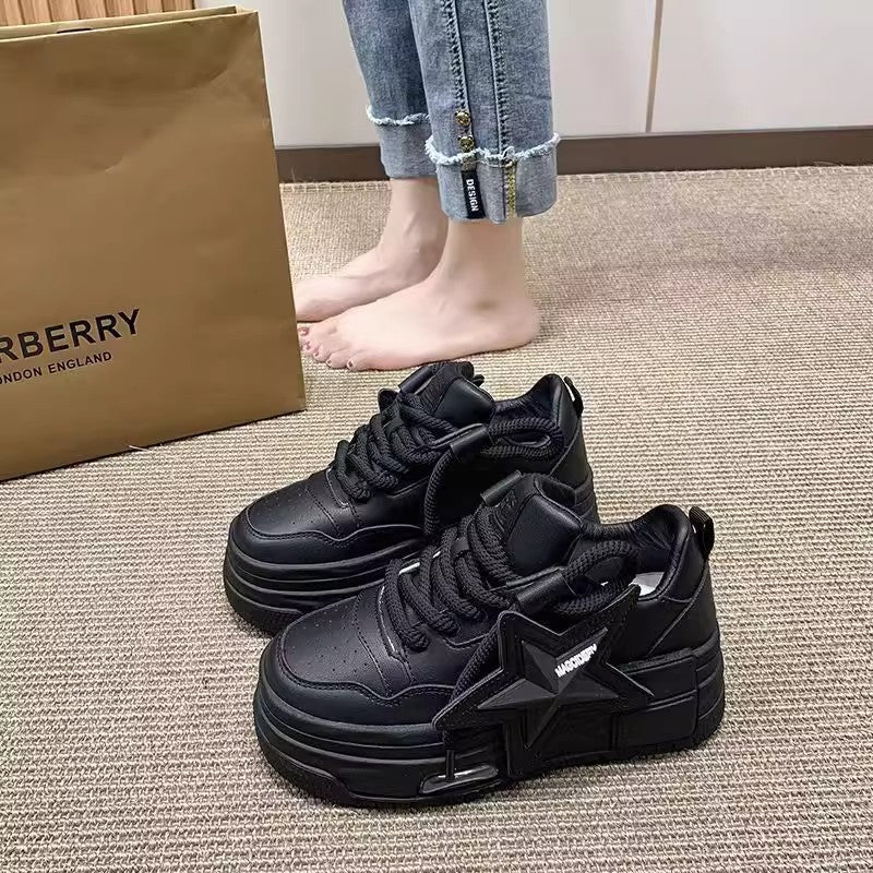Damen Sneaker Sternen Applikation Komfort Schuhe Trendy