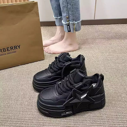 Damen Sneaker Sternen Applikation Komfort Schuhe Trendy