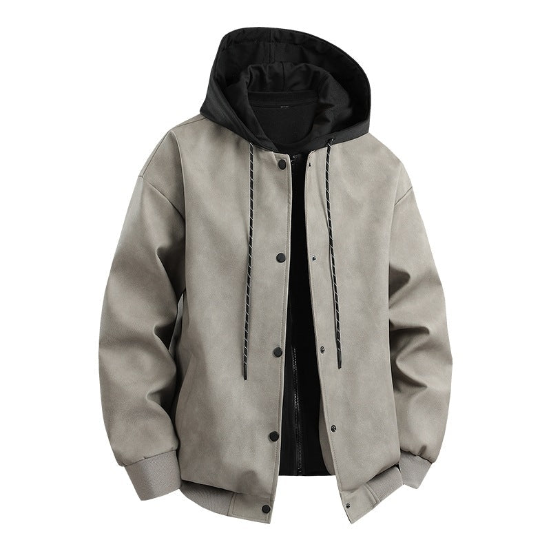 Herren Übergangsjacke Modern mit Abnehmbarer Kapuze Sportlich - BerlinGlamour