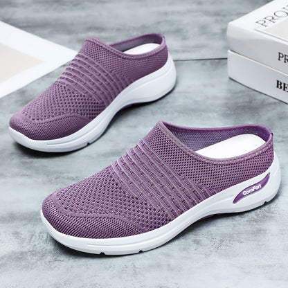 Damen Schuhe Bequem atmungsaktiv Slip-On Sneaker - BerlinGlamour