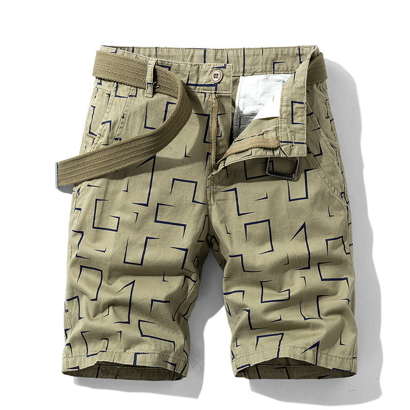 Herren Cargoshorts Elastisch Geometrisches Muster Modern