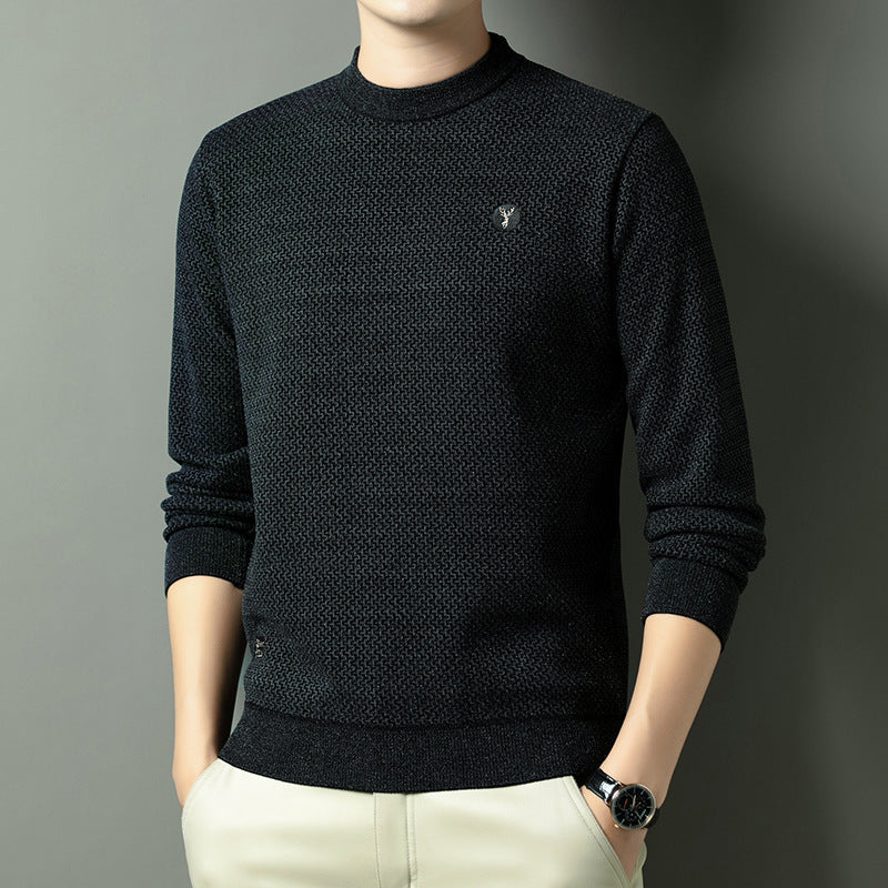 Herren Pullover Rundhals Strick Pullover Hochwertig Modern