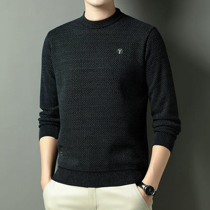 Herren Pullover Rundhals Strick Pullover Hochwertig Modern