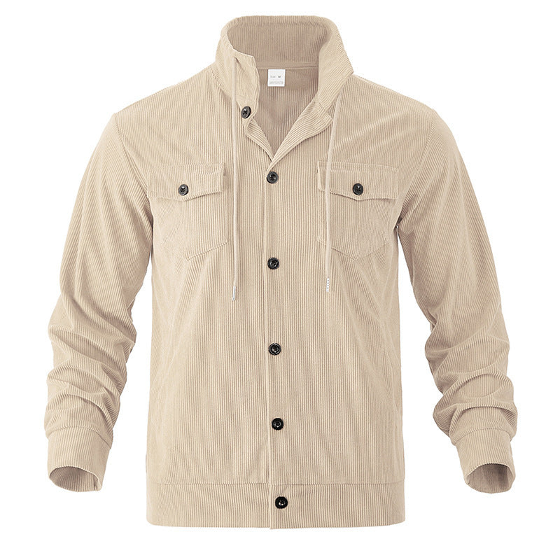 Herren Kordjacke Lässig Modern mit Taschen