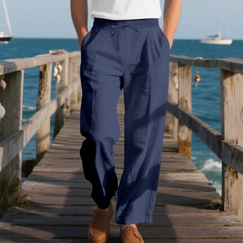 Herren Strandhose Bequem Elastisch mit Kordelzug