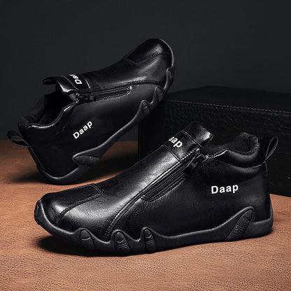 Damen Sneaker Sportlich Mit Zippverschluss Rutschfeste Sohle