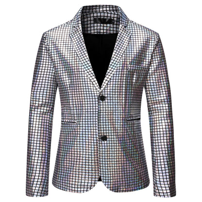Herren Sakko Paillettenjacke Modern Glamour