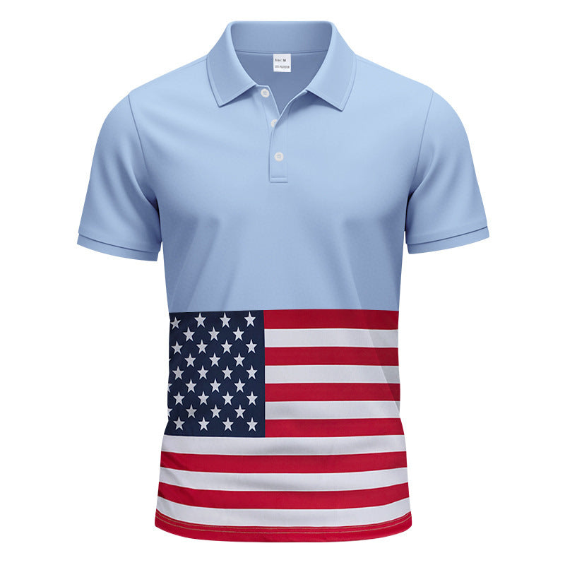 Herren Poloshirt Flaggen Motiv Berlin Style