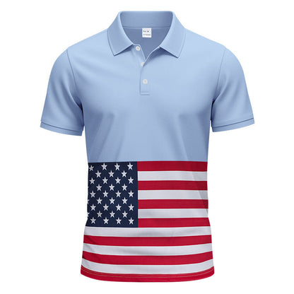Herren Poloshirt Flaggen Motiv Berlin Style