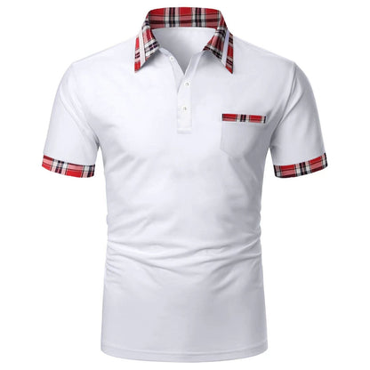Herren Poloshirt Baumwoll Modern KontrastDetails